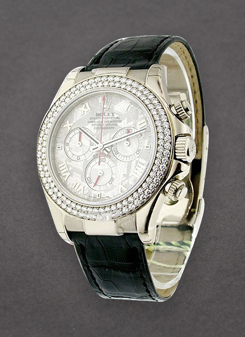 Rolex Unworn Daytona Oyster Perpetual in White Gold with Diamond Bezel