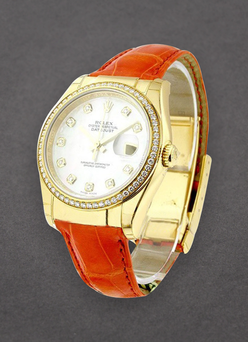 Rolex Unworn Datejust in Yellow Gold with Fluted Bezel