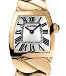 La Dona de Cartier 22mm in Rose Gold on Rose Gold Bracelet with Silver Roman Dial
