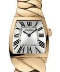 La Dona de Cartier 27mm in Rose Gold on Rose Gold Braclet with Silver Roman Dial