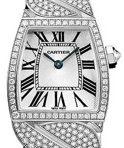 La Dona de Cartier Diamond Case - Large Size White Gold on Bracelet with Diamond Case