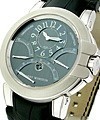 Excenter Perpetual Calendar in White Gold White Gold on Strap with Anthracite (Blue)  Dial