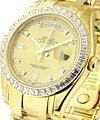 Masterpiece Men's in Yellow Gold with Baguette Diamond Bezel - on Yellow Gold Pearlmaster Bracelet with Champagne Diamond Dial
