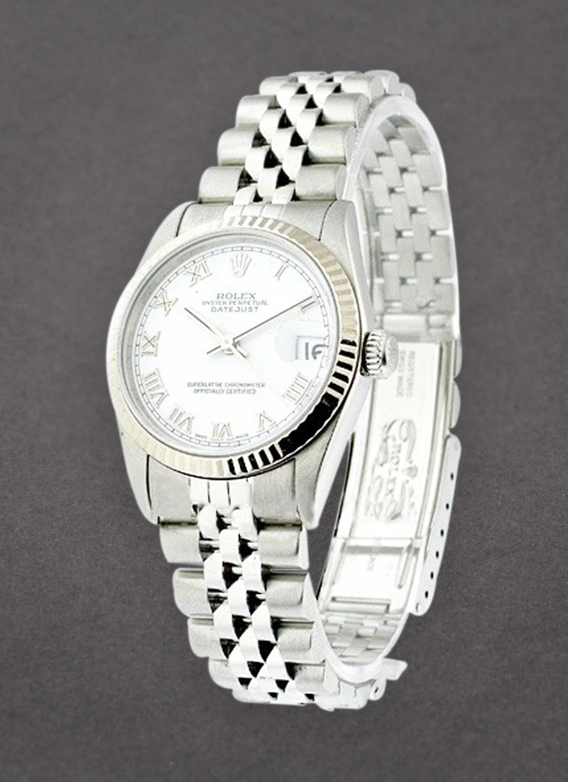 Pre-Owned Rolex Mid Size 31mm Datejust in Steel with Fluted Bezel