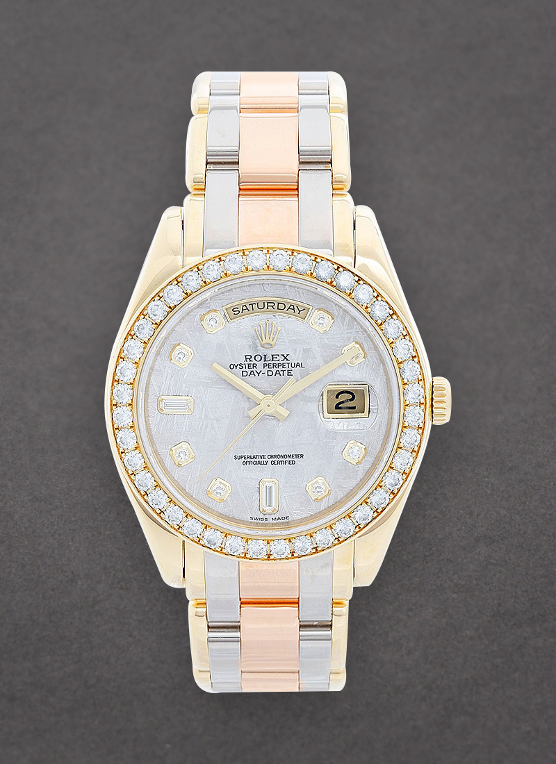 Pre-Owned Rolex Tridor Masterpiece Day Date in Yellow Gold with Diamond Bezel