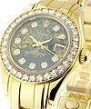 Masterpiece Lady's in Yellow Gold with 32 Diamond Bezel on Pearlmaster Bracelet with Rhodium Diamond dial