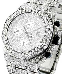 Custom Diamond Offshore Chrono - Total 29.09cts Steel with Pave Diamonds