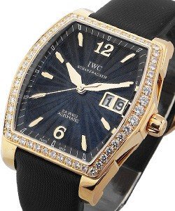Da Vinci - Automatic with Diamond Bezel Rose Gold on Strap with Black Dial