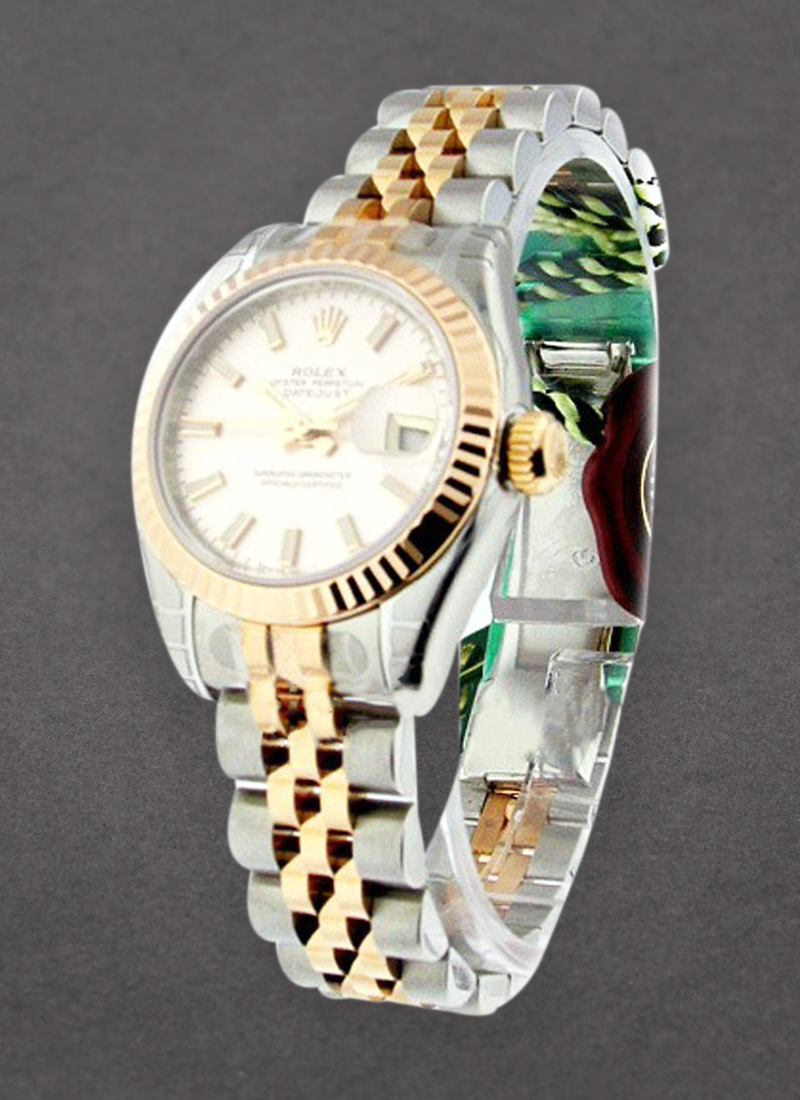 Rolex Unworn Datejust in Steel with Rose Gold Fluted Bezel