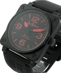 BRO1-92 Automatic in Black Carbon Coated PVD Steel on Black Rubber Strap with Black & Red Dial