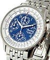 Montbrillant Olympus Chronograph in Steel Steel on Bracelet with Blue Dial