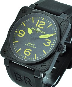 BRO1-92 Automatic in Black Carbon Coated Steel on Black Rubber Strap with Black & Yellow Dial