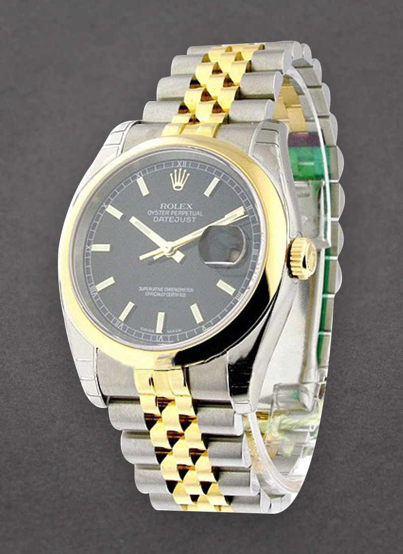 Rolex Unworn Datejust 36mm in Steel with Yellow Gold Domed Bezel