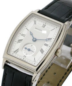 Heritage 30mm Automatic in White Gold on Black Crocodile Leather Strap with Silver Dial