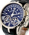 Excalibur Double Tourbillon Retrograde White Gold on Strap with Black Dial