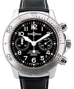 Diver 300 Chronograph  Steel on Strap with Black Dial