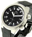 Aquatimer Automatic in Steel on Black Rubber Strap with Black Dial