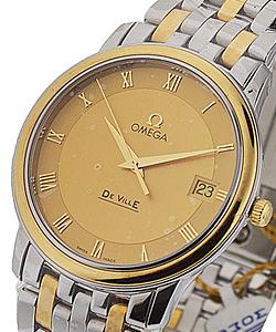 De Ville Prestige in 2-Tone on Steel and Yellow Gold Bracelet with Champagne Dial