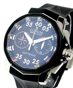 Admirals Cup Leap Second 48 in Titanium with Black Bezel On Black Rubber Strap with Black Dial - Limited Edition of 750pcs