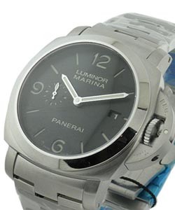 PAM 328 -Luminor 1950 Marina 3 Days Automatic in Steel on Steel Bracelet with Black Dial