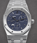 Royal Oak Dual Time in Steel on Steel Bracelet with Blue Dial
