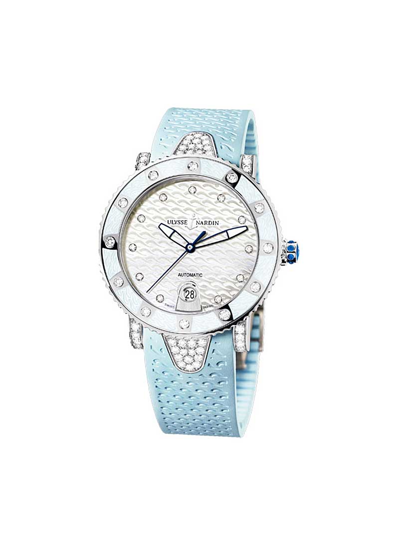 Ulysse Nardin Lady Diver 40mm in Steel with Diamond Bezel and Lugs