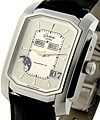 Karree Perpetual Calendar in Steel Steel on Strap with Silver Dial