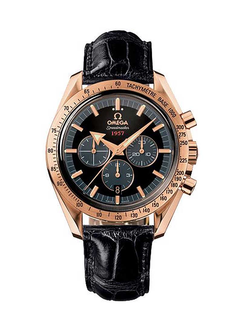 Omega Speedmaster Broad Arrow Chronograph 42mm Automatic in Rose Gold with Tachymetre Bezel