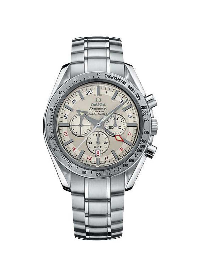 Omega Speedmaster Broad Arrow GMT Chronograph 44mm Automatic in Steel