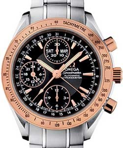 Speedmaster Day Date Chronograph Rose Gold on Bracelet with Black Dial