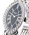 Les Classiques - Classique Femme Oval in White Gold White Gold with Diamond Case on Bracelet with Black Dial