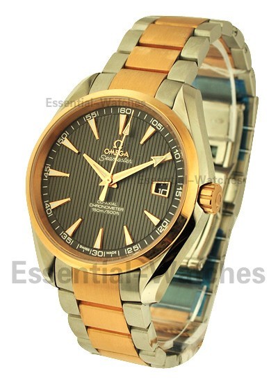 Omega Aqua Terra 42mm Automatic in Steel with Yellow Gold Bezel