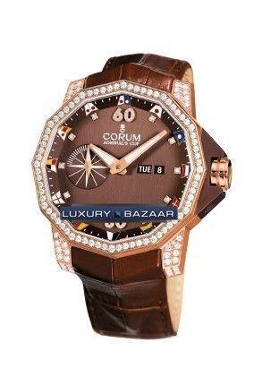 Corum Admiral's Cup Competition 48mm in Rose Gold with Diamond Bezel