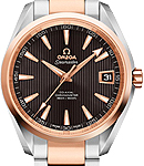 Aqua Terra 39mm Automaticin Steel with Rose Gold Bezel on Bracelet with Grey Dial