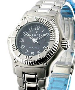 Discovery Lady's  in Steel on Steel Bracelet with Black Dial 