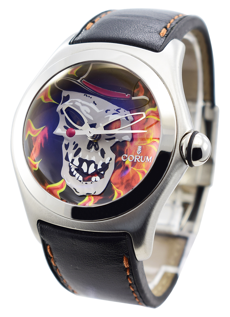 Bubble Baron Samedi Limited Edition Steel on Strap with Black Dial 02320.582001