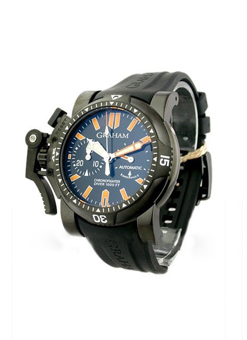 Graham Chronofighter Oversized Diver - Deep Seal in Black PVD Steel