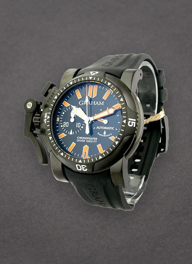 Graham Chronofighter Oversized Diver - Deep Seal in Black PVD Steel