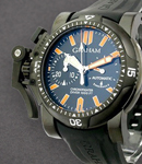 Chronofighter Oversized Diver - Deep Seal in Black PVD Steel on Black Rubber Strap with Black Dial