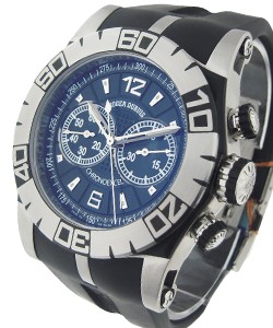 Easy Diver Chronograph Steel with Strap on Black Dial