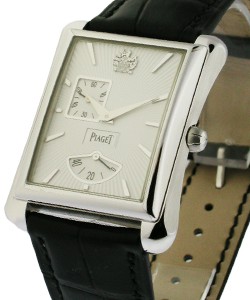 Emperador Men's Power Reserve in White Gold White Gold on Strap with Silver Dial