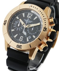 Master Compressor Diving GMT in Rose Gold on Black Rubber Strap with Black Dial