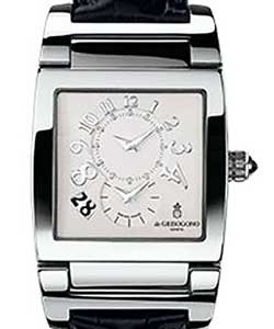 Instrumento Numero Uno in Steel on Black Alligator Strap with Rhodium Dial