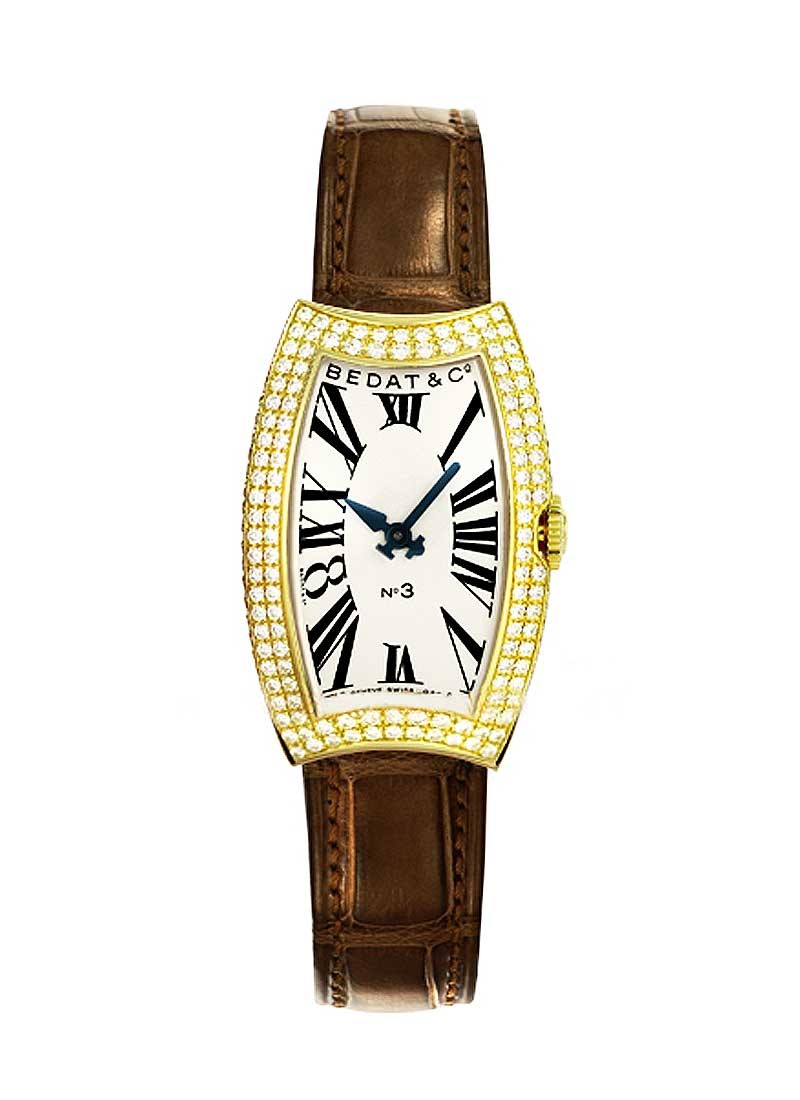 Bedat No. 3 in Yellow Gold with Diamond Bezel
