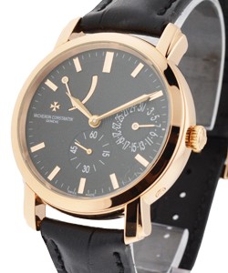 Malte Power Reserve & Date in Rose Gold Rose Gold on Strap with Black Dial