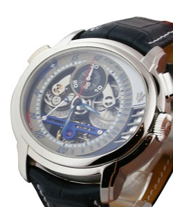MC12 Millenary Tourbillon Chronograph in Platinum on Black Crocodile Leather Strap with Skeleton Dial - Limited Edition of 150pcs