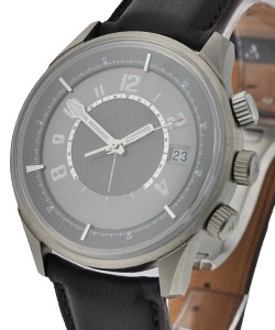Aston Martin AMVOX1 Alarm in Titanium on Black Calfskin Leather Strap with Ruthenium Dial