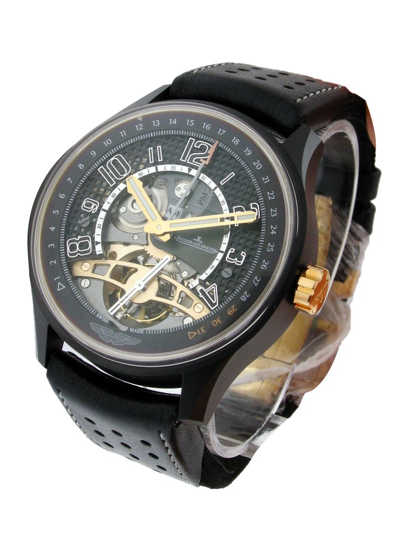 Aston Martin AMVOX3 Tourbillon GMT in Black Ceramic on Strap with Black Openwork Dial 193.C4.50