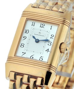 Ladys Reverso Duetto Rose Gold on Bracelet with Black & Silver Dial