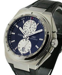 Big Ingenieur Chronograph in Steel Steel on Strap with Black Dial